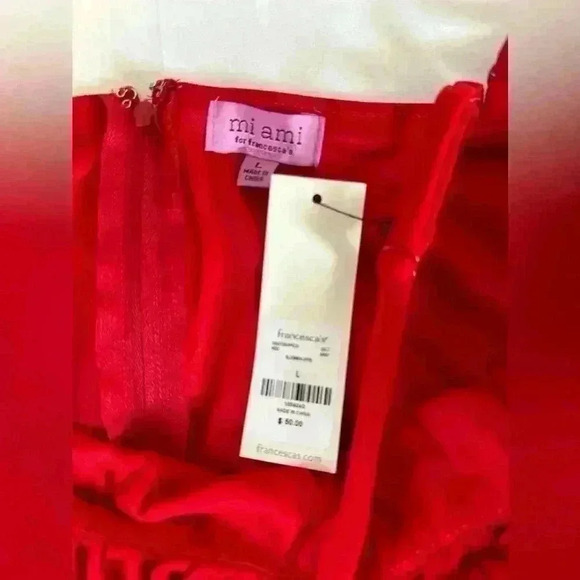 NWT - Jenni Strappy Cross Over Mini Dress -Red - Size Large - Picture 8 of 8